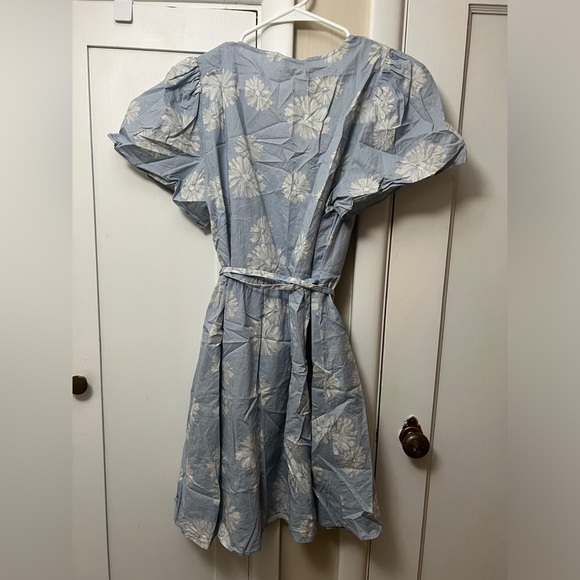 Madewell Blue Wrap Ruffled Sundress - Picture 2 of 5